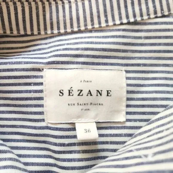 Sezane Tomboy striped button down shirt sz 36 (US 4) - Picture 2 of 5
